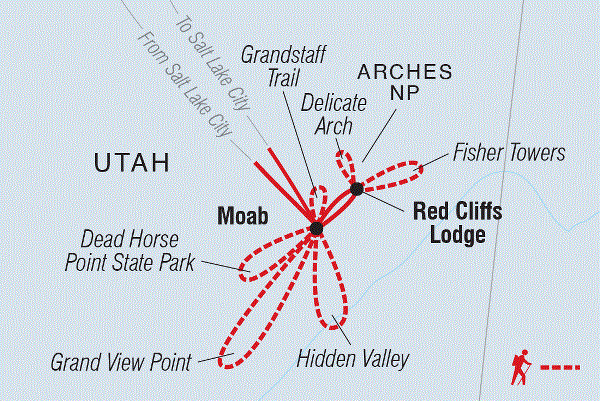 Map: Hiking in Moab (Intrepid)