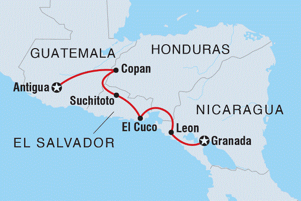 Map: Guatemala & Beyond (Intrepid)