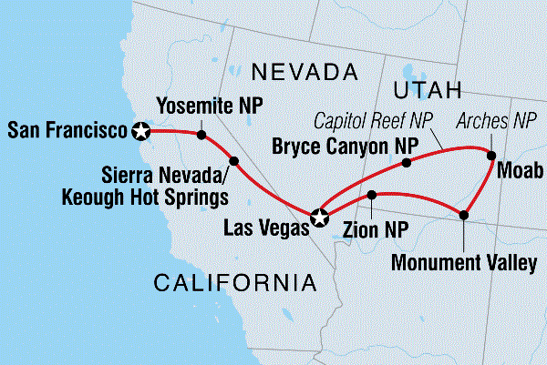 Map: Utah, Nevada & California (Intrepid)