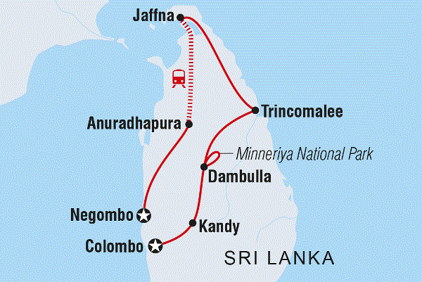 Map: Sri Lanka Explorer (Intrepid)