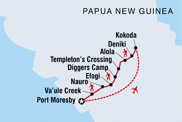 Map: The Kokoda Track (Intrepid)
