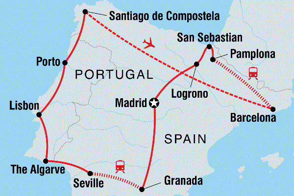 Map: Classic Spain & Portugal (Intrepid)
