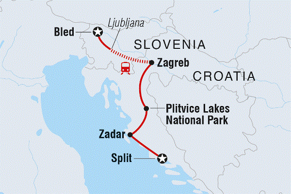 Map: Croatia & Slovenia (Intrepid)