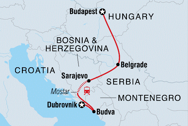 Map: Essential Western Balkans (Intrepid)