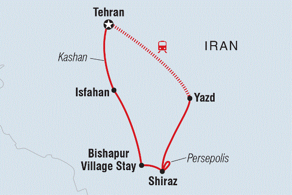 Map: Iran: Women's Expedition (Intrepid)