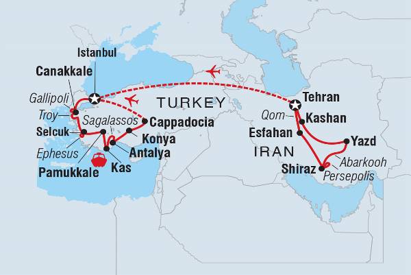 Map: Premium Iran & Turkey (Intrepid)