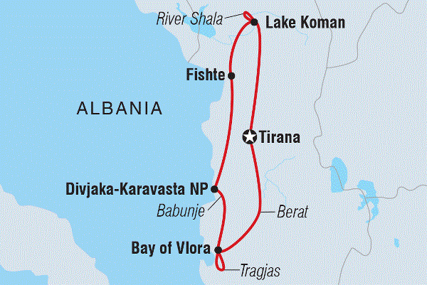 Map: Albania Expedition (Intrepid)