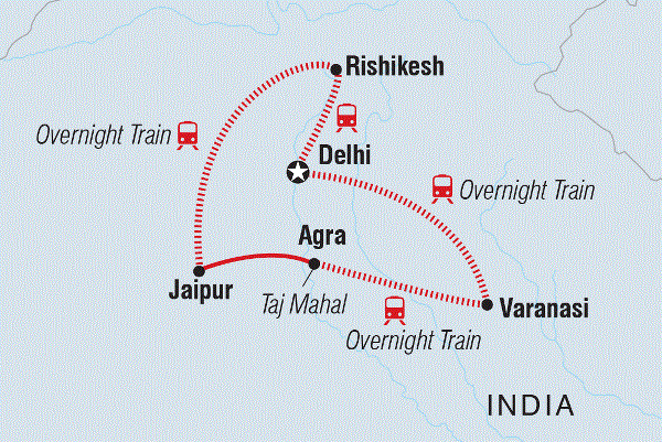 Map: Real North India (Intrepid)