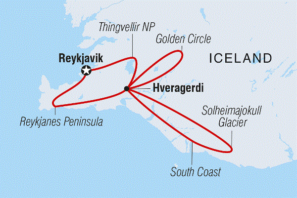 Map: Iceland's Classic Northern Lights (Intrepid)