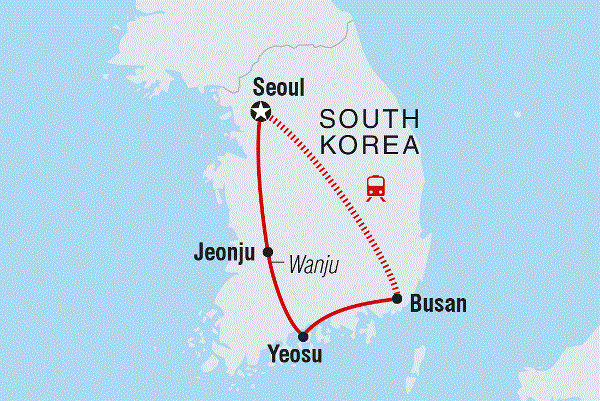 Map: Essential South Korea (Intrepid)