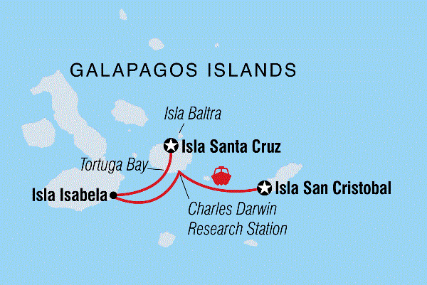Map: Galapagos Experience (Intrepid)