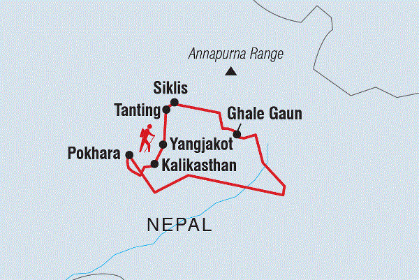 Map: Annapurna Homestay Trek (Intrepid)