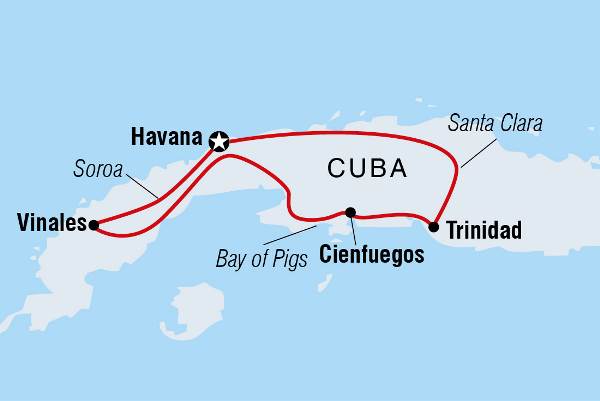 Map: Beautiful Cuba (Intrepid)