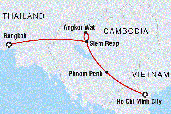 Map: Cambodia Express (Intrepid)