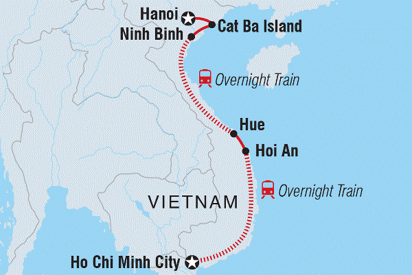 Map: Explore Vietnam (Intrepid)