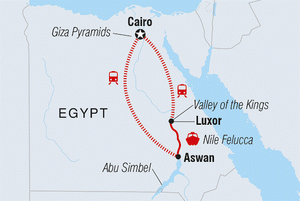 Map: Essential Egypt (Intrepid)