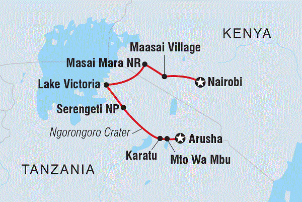 Map: Essential East Africa (Intrepid)