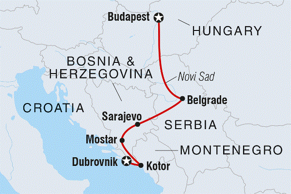 Map: Explore the Balkans (Intrepid)
