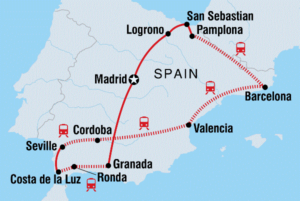 Map: Classic Spain (Intrepid)