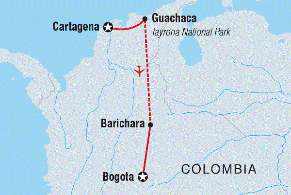 Map: Explore Colombia (Intrepid)