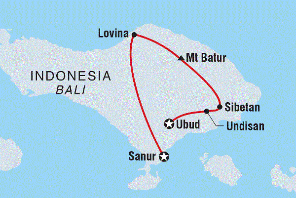 Map: Beautiful Bali (Intrepid)