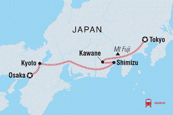 Map: Japan Highlights (Intrepid)