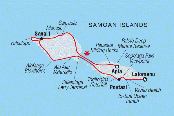 Map: Samoa Adventure (Intrepid)