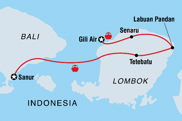 Map: Discover Lombok (Intrepid)