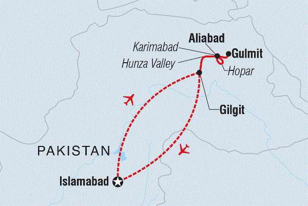 Map: Pakistan: Women's Expedition (Intrepid)