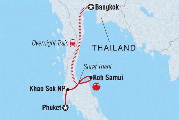 Map: Essential Southern Thailand (Intrepid)