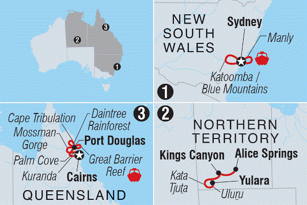 Map: Best of Australia (Intrepid)