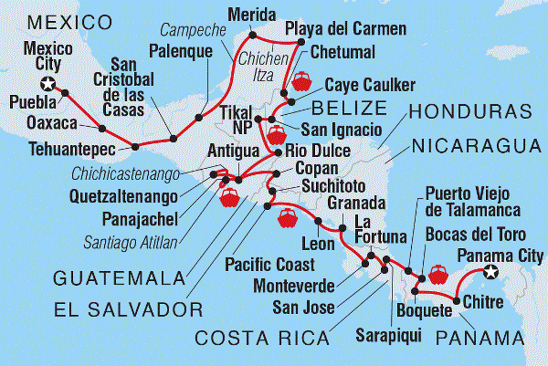Map: Ultimate Central America (Intrepid)