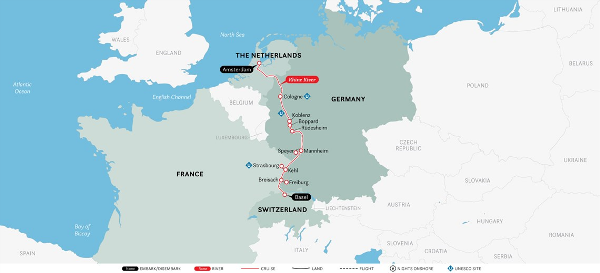 Castles along the Rhine (2022) - Amsterdam to Basel (Uniworld)