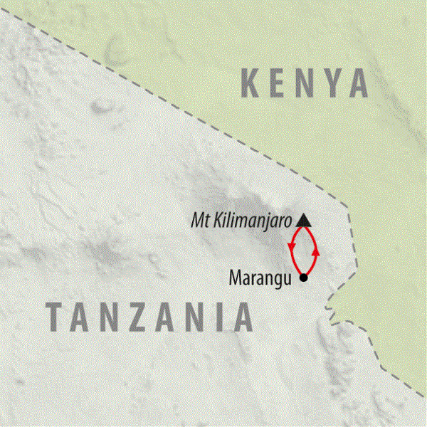 Map: Mt Kilimanjaro Climb (On The Go Tours)