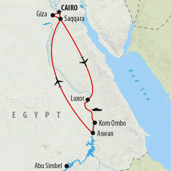Map: Treasures of the Nile (On The Go Tours)