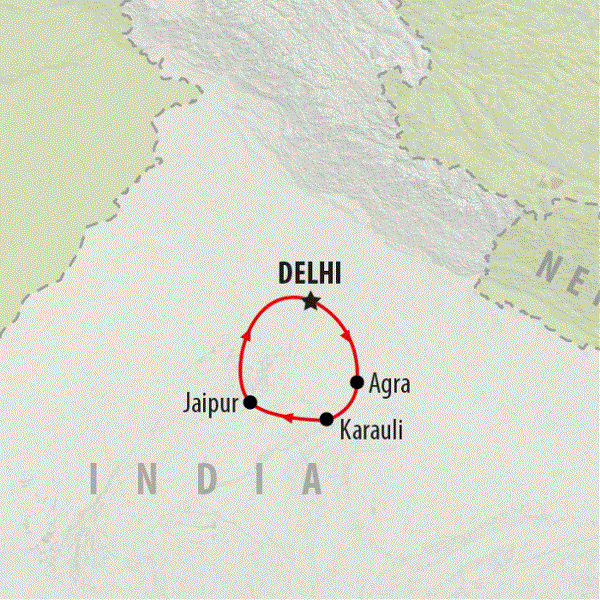 Map: Taj Express (On The Go Tours)