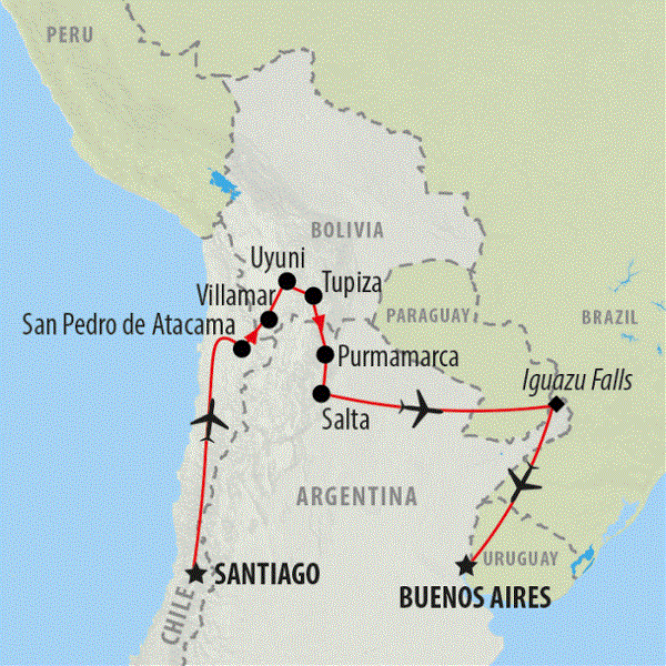 Map: Andean Discovery (On The Go Tours)