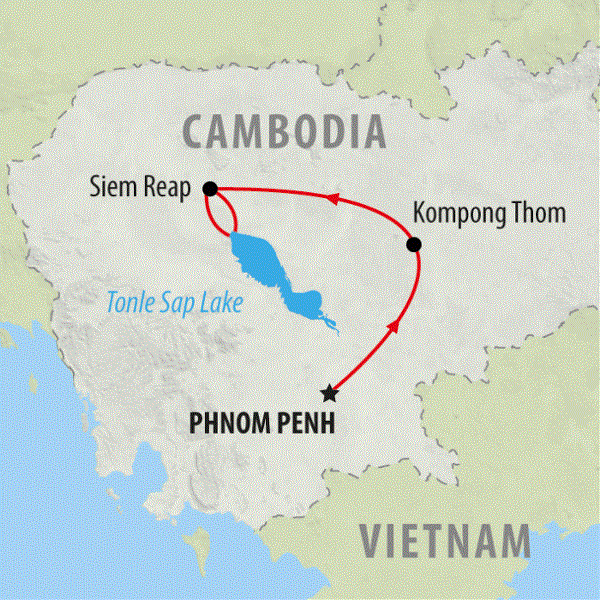 Map: Cambodia Discovery (On The Go Tours)