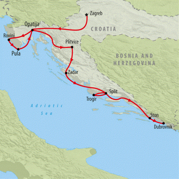 Map: Captivating Croatia (On The Go)