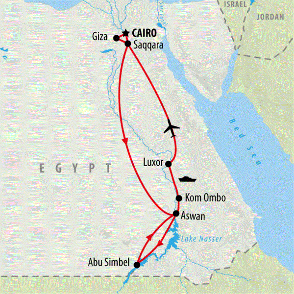 Map: Abu Simbel Sun Festival Oct 2024 (On The Go Tours)