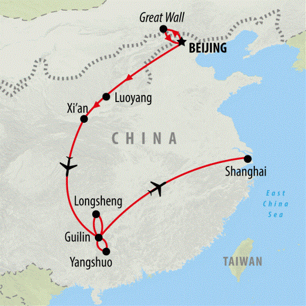 Map: Fine China (On The Go Tours)