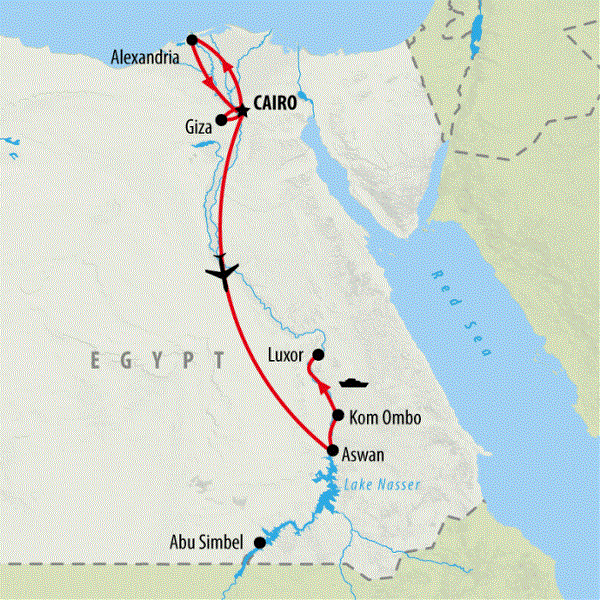 Map: Egypt's Hidden Wonders (On The Go Tours)