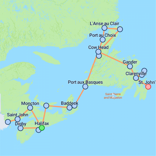 Map: Atlantic Canada Encompassed (On The Go)