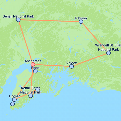 Map: Awesome Alaska Camping (On The Go)