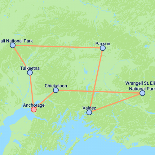 Map: Central Alaska Summer Camping (On The Go)