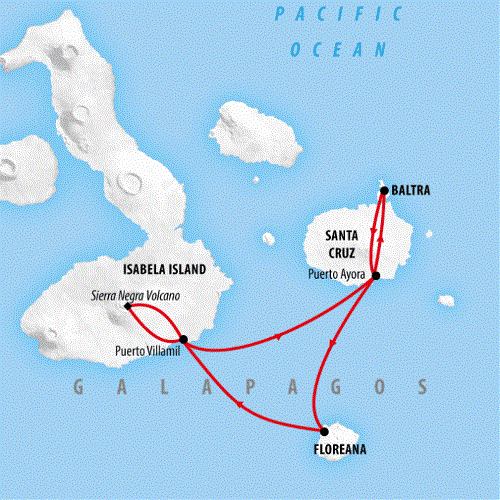 Map: Galapagos Island Hopping (On The Go)