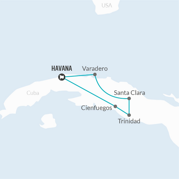 Map: Amando Cuba Homestay Experience 12D/11N (Bamba)