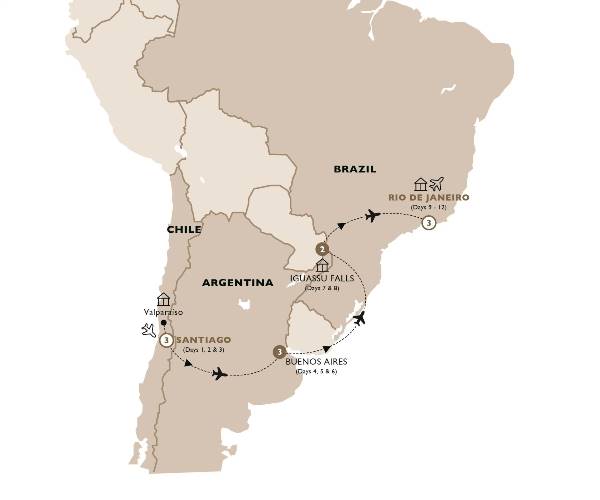 Map: Classic South America (Insight Vacations Luxury Gold)