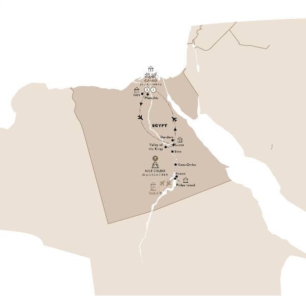 Map: Elegance of the Nile (Insight Vacations Luxury Gold)