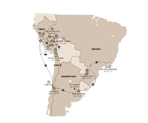 Map: Grand South America (Insight Vacations Luxury Gold)